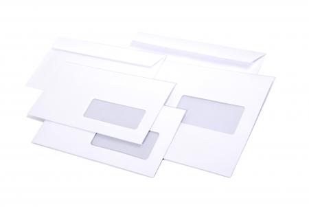 Boîte de 500 enveloppes Blanches 80g C5 162x229 mm fenêtre 45x100 mm  auto-adhésives