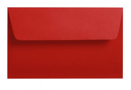 Enveloppe rouge groseille C6 Pollen Clairefontaine 120 gr 5 unités