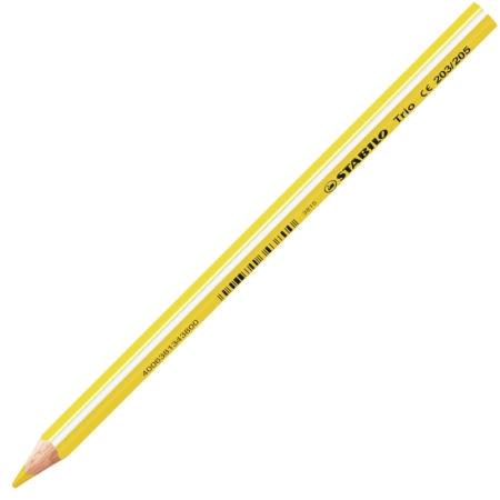 STABILO Trio crayon de couleur mine large - Etui carton de 12 crayons +  taille-crayon - Coloris assortis