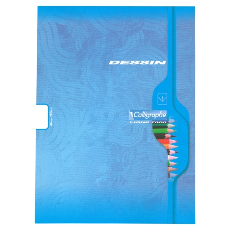 CAHIER DESSIN 48P 24X32 90G UNI PP TRANSPARENT CALIGRAPHE