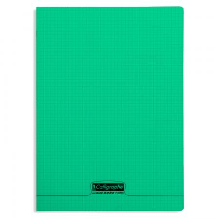 Cahier polypro Calligraphe petit format 17x22 140p grands carreaux