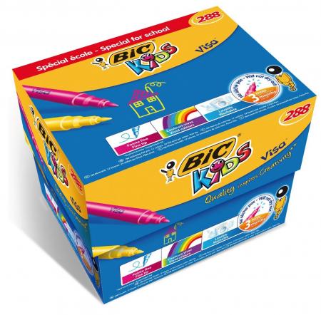 12 feutres de coloriage pointe fine BIC Kids Visa