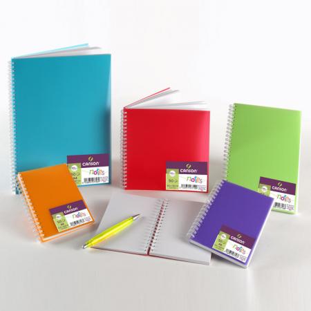 Canson C200003026 - Carnet de notes 50 feuilles A5 120g/m², couv. polypro  coloris assortis 5 coul.