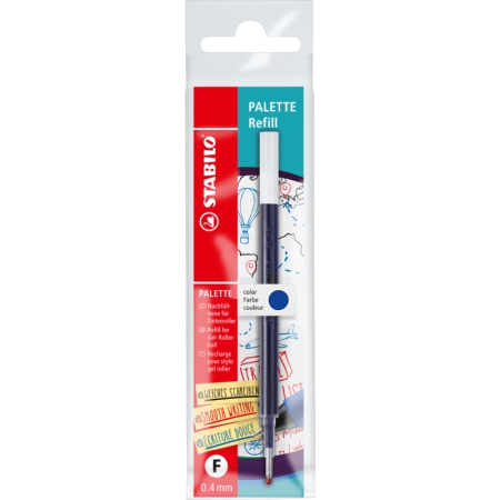 Stabilo 268/041-01 - Mine de rechange pour stylo roller Palette, encre bleue