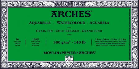 Bloc papier aquarelle Arches 300g/m² - Papier aquarelle