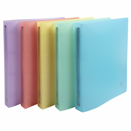 CAHIER CLASSEUR POLYPRO 4 ANNEAUX D20 mm - COLORIS ASSORTIS