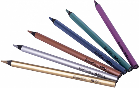Etui de 12 crayons de couleurs fluo, pastel et métallisés