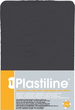 Herbin 7940T - 750g de Plastiline dureté 1 (très souple), coloris noir