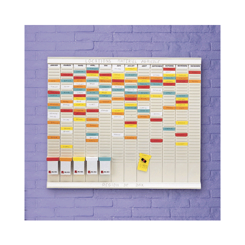 Organisation Bureau Planning à Fiches T Franken 12 2 Colonnes - Organisateur Mural Modulaire