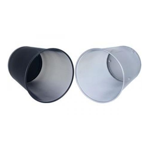 Helit H6105882 – Corbeille à Papier 18 L Gris, Design Rond Moderne Avec Poignée Périphérique