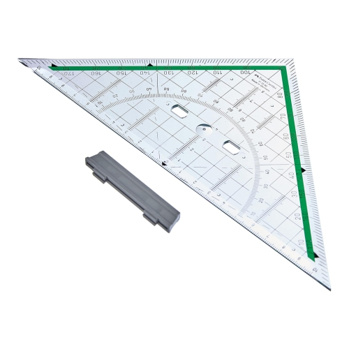 Équerre 45° Plexiglas Cristal 50 Cm – Gravée Laser, Bord Encreur, Qualité Professionnelle Fara