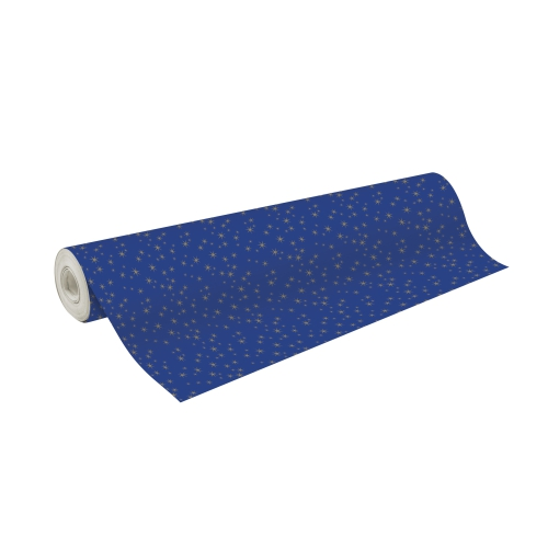 Clairefontaine Tiny Roll Papier Cadeau Noël - 50 M X 35 Cm Kraft 70g Motif Gui Fond Noir - Format Compact Idéal Pour Petits Et Moyens Cadeaux
