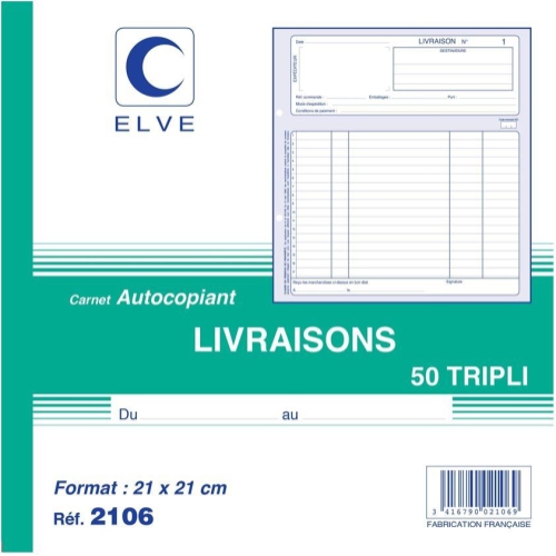 Carnets à Souche "Quittances De Loyer" ELVE - Lot De 3 Carnets, 50 Feuillets, Format 105 X 270 Mm