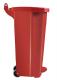 Poubelle mobile à pédale Boogy - 90l - rouge / rouge,image 3