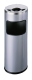 Corbeille avec cendrier METAL, couvercle touffoir, 17L / 2L, coloris argent mtal,image 1