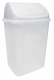 Poubelle plastique Clap  couvercle basculant - 50l - blanc,image 1
