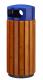 Corbeille  poser ou  fixer Zeno Bois - 60l - bois verni / bleu outremer - RAL 5002,image 1