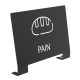 Plaque signalétique pour meuble Alitri - picto Pain - gris manganèse,image 1