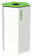 Corbeille de tri sélectif Hexatri, sans serrure - verre - 50l - blanc / vert - RAL 6018,image 1