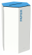 Corbeille de tri sélectif Hexatri, avec serrure - papier - 50l - blanc / bleu ciel - RAL 5015,image 1
