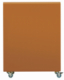 Borne de tri sélectif Cubatri à roulettes, sans serrure - cartouches - 90l - blanc / marron - RAL 8001,image 3