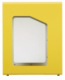 Borne de tri sélectif Cubatri Vigipirate, sans serrure - plastique - 90l - blanc / jaune colza - RAL 1021,image 3
