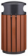 Corbeille à poser ou à fixer Zeno Alu - 60l - effet Corten (aspect acier rouillé) / gris manganèse,image 2