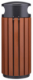Corbeille  poser ou  fixer Zeno Extrme - 80l - effet Corten (aspect acier rouill) / inox AISI 304 gris manganse,image 2