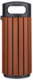 Corbeille  poser ou  fixer Zeno Extrme - 80l - effet Corten (aspect acier rouill) / inox AISI 304 gris manganse,image 3