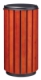 Corbeille à poser ou à fixer Zeno Protec - 80l - bois vernis / galvanisé gris manganèse,image 1
